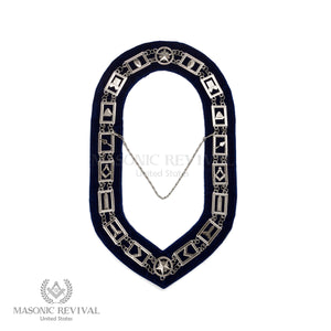 Blue Lodge Officer Velvet Chain Collar (Blue)