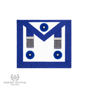 Master Mason Apron (Blue Rosettes)