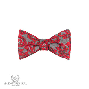 Gris Paisley Bow Tie (Self-Tied)