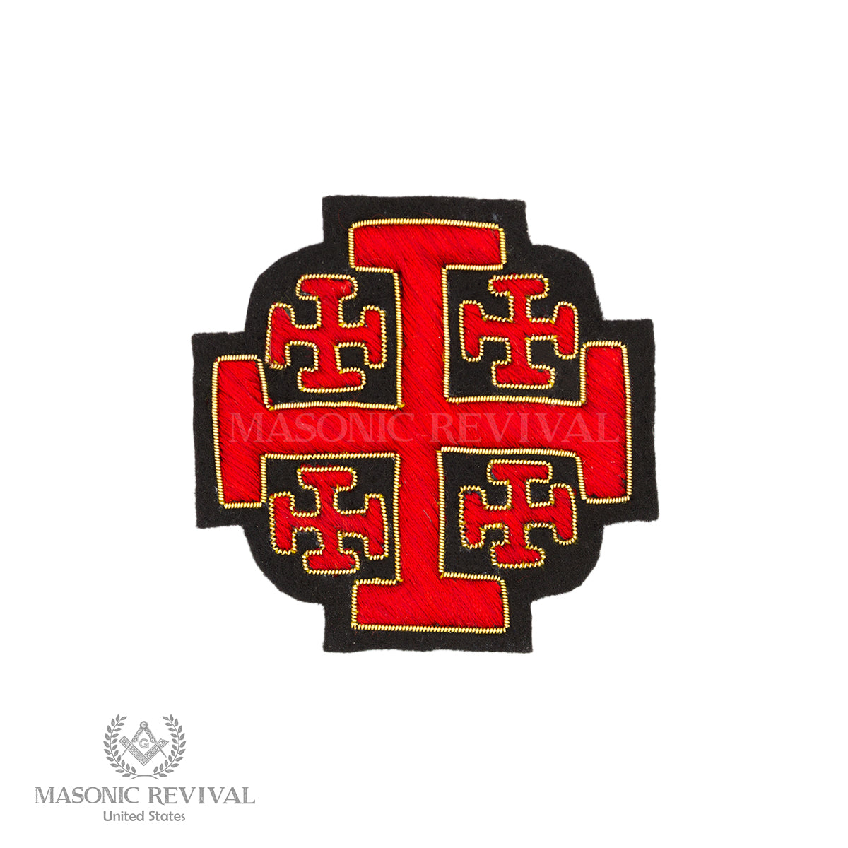 Jerusalem Crusaders Cross Embroidery Patch