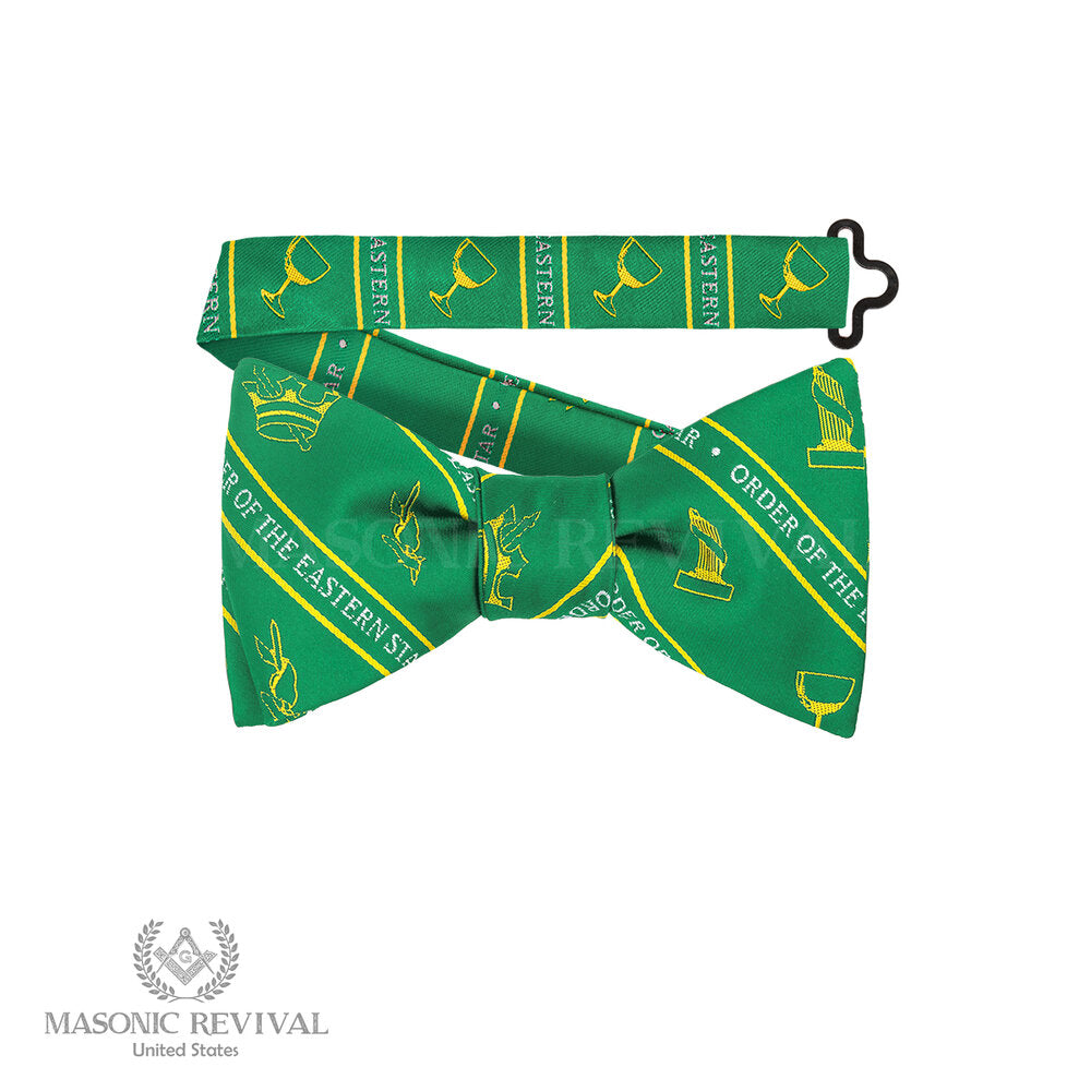 Order of the Eastern Star Green Bow Tie (Pre-Tied)