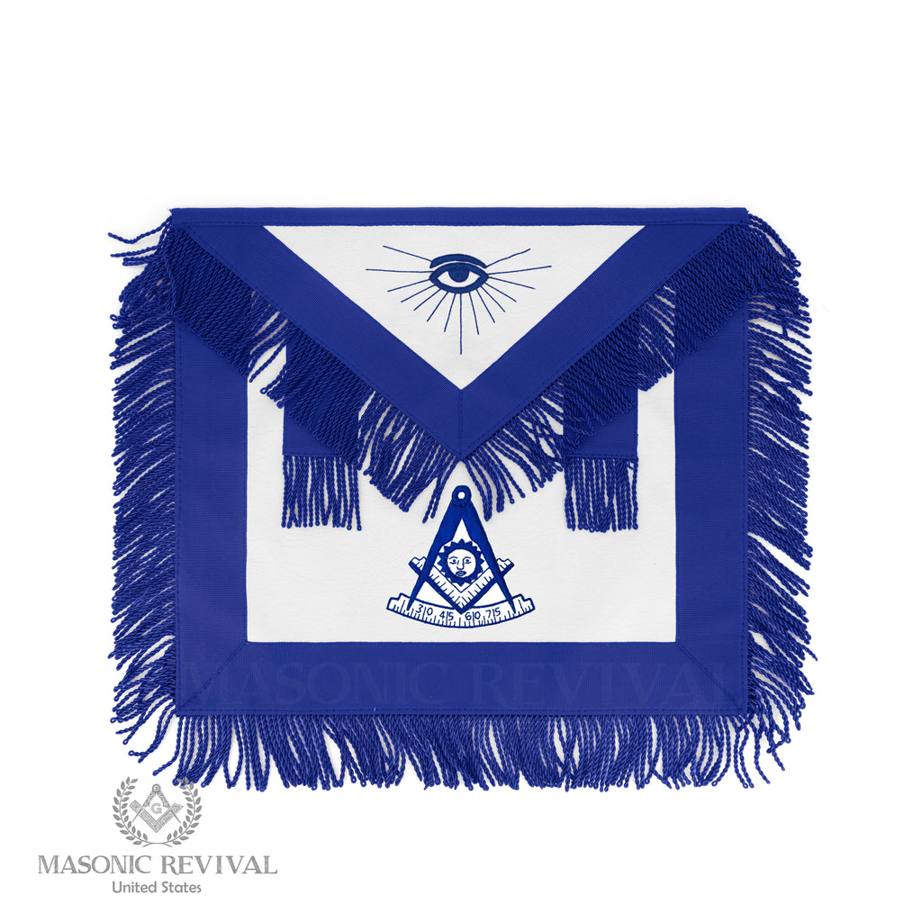 Past Master Apron (Blue Fringe)
