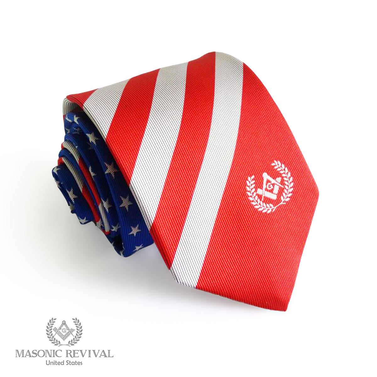 blue The American Necktie Masonic necktie additional view 4