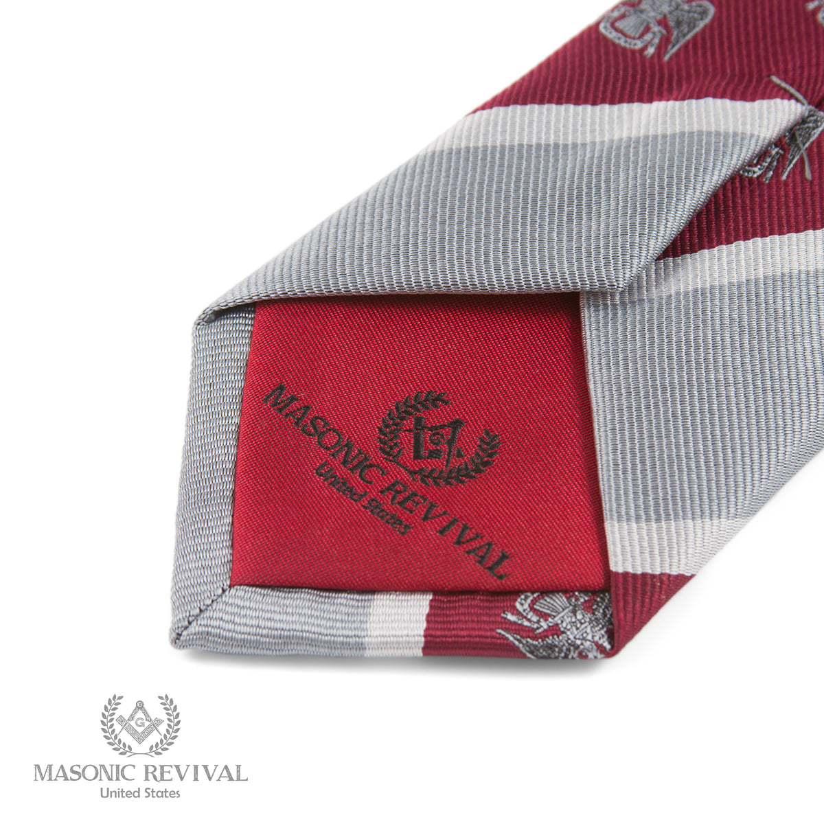 burgundy Scottish Rite Necktie additional view 4