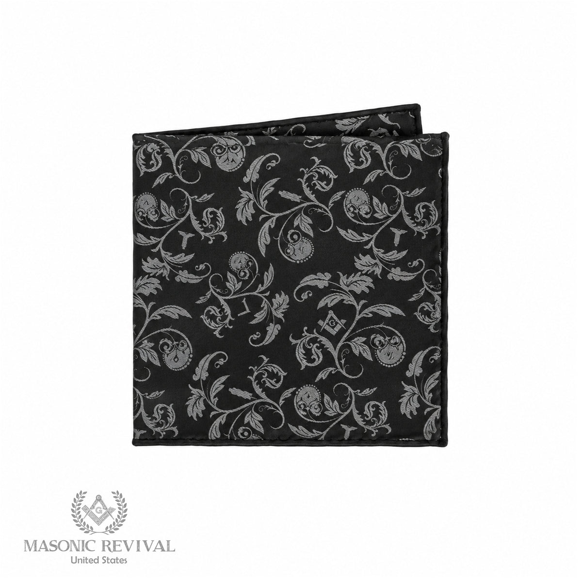 Noche Silver Pocket Square