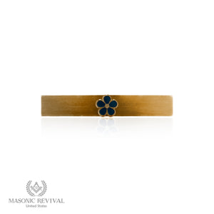 Forget Me Not Tie Bar // Antique Gold
