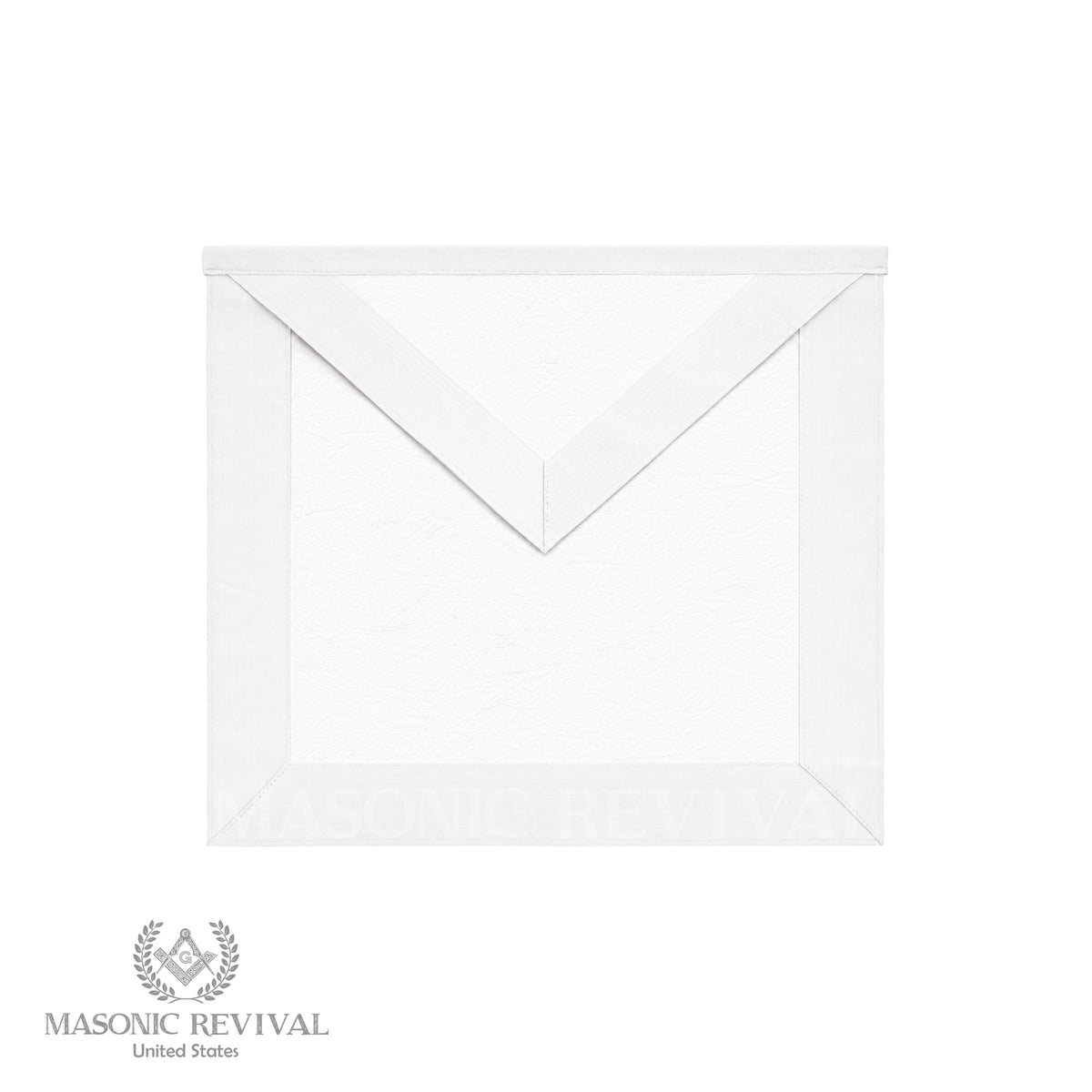 White Candidate Member Apron with Border