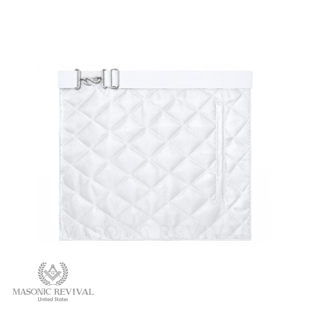 White Candidate Member Apron with Border