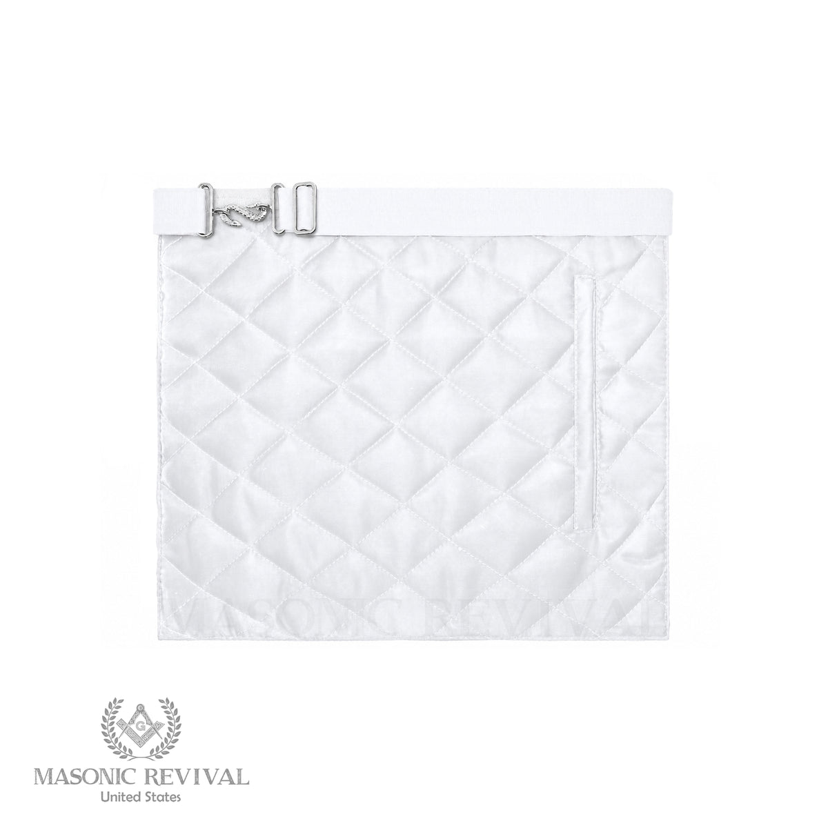 White Candidate Member Apron with Border