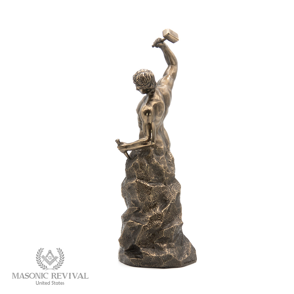 The Working Freemason Statue II™ — alternate view 2 — Masonic Revival