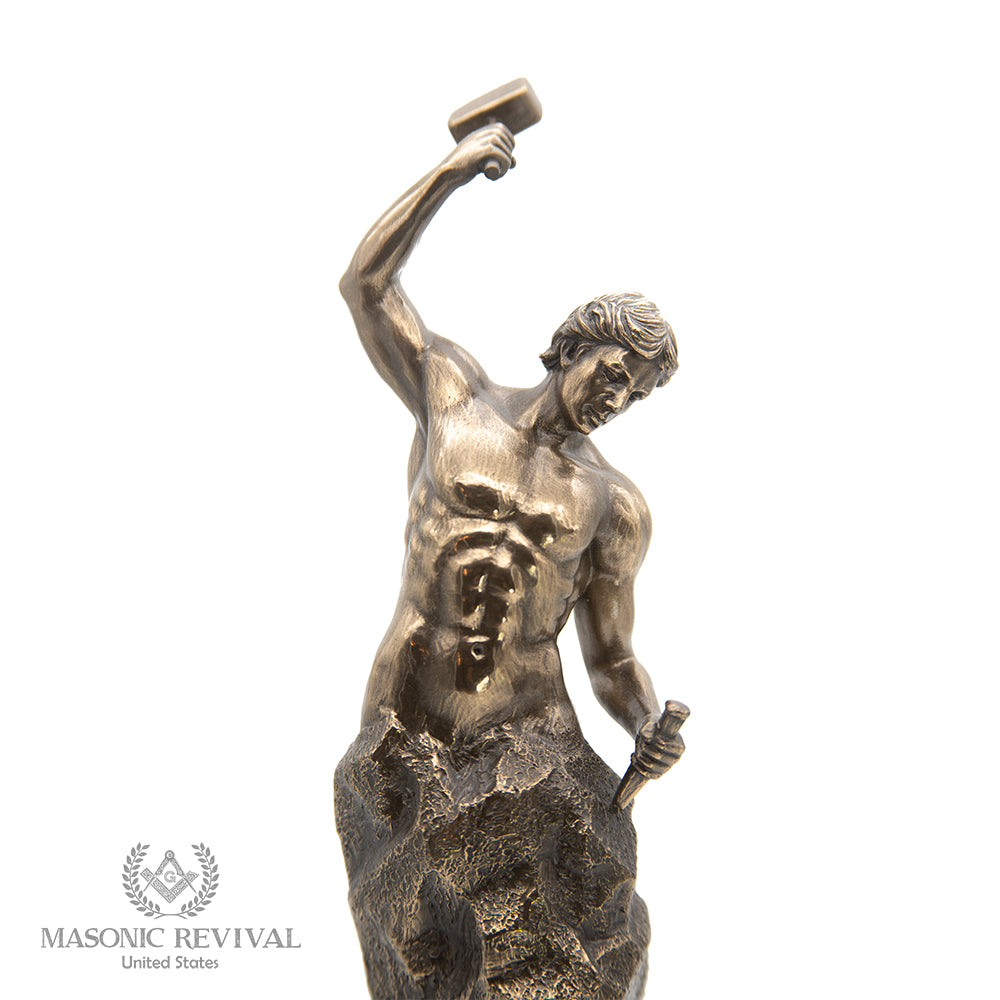 The Working Freemason Statue II™ — alternate view 4 — Masonic Revival