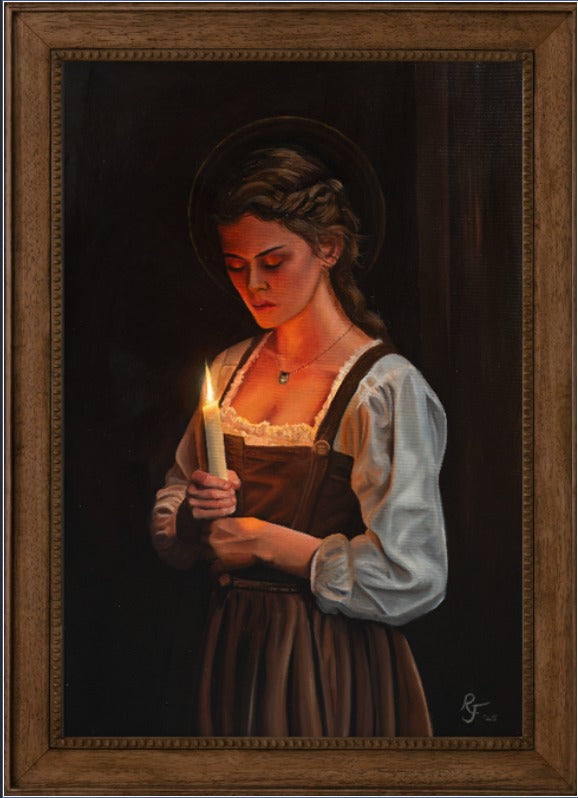 "Faith, Hope, and Charity" (Oil on Canvas, 2025) — alternate view 4 — Masonic Revival