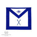 Master of Ceremonies Blue Lodge officer apron with blue border