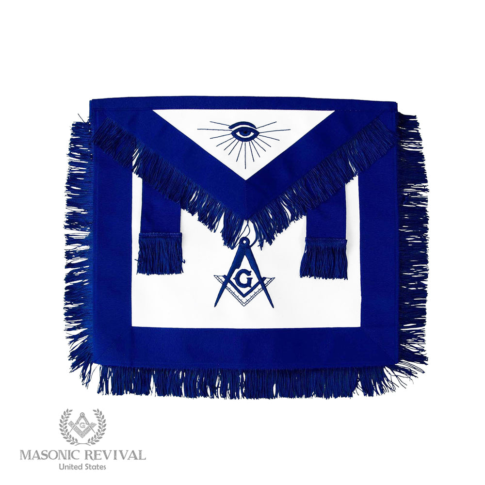 Master Mason Apron (Blue Fringe)