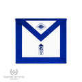 Junior Warden Blue Lodge officer apron with blue border