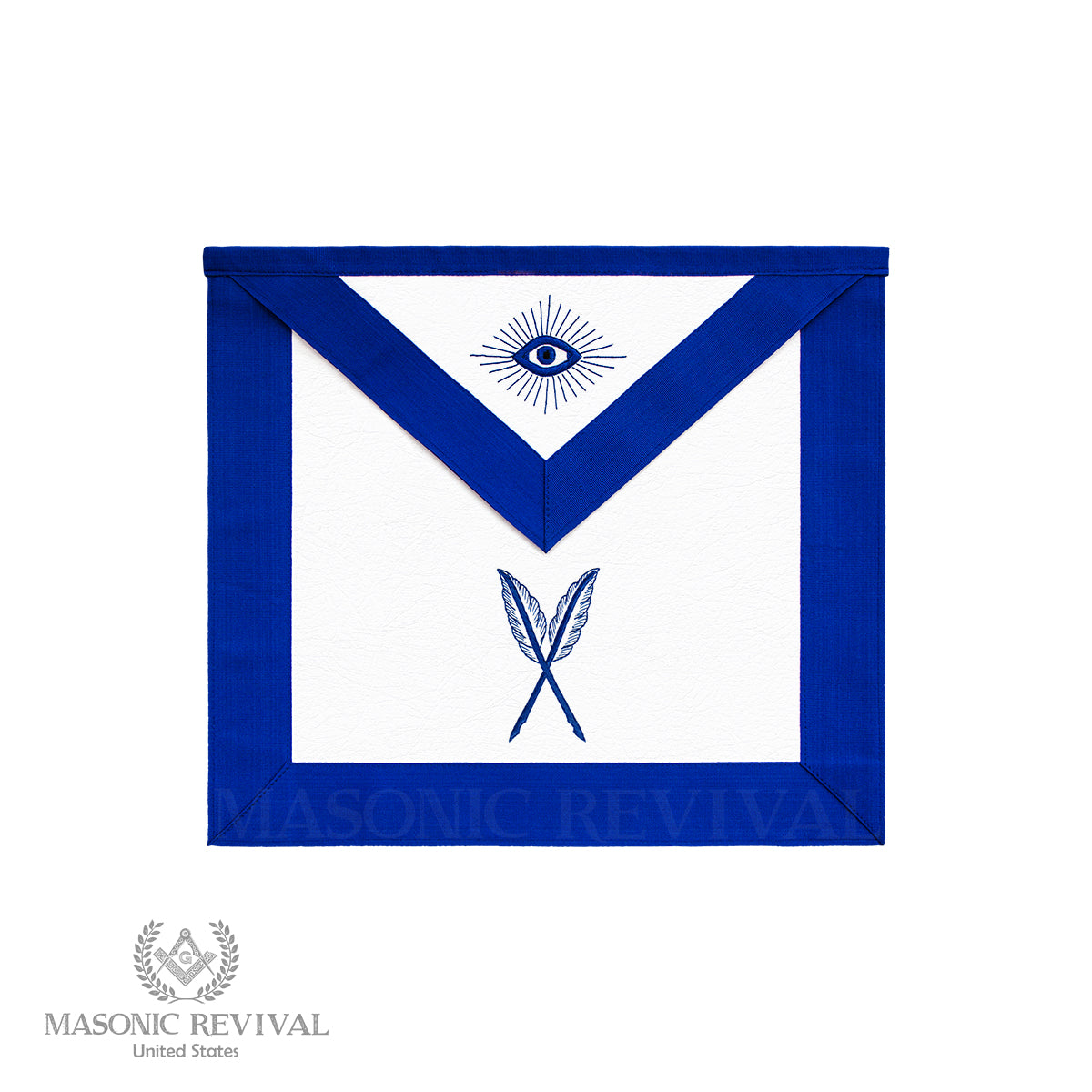 Secretary Blue Lodge officer apron with blue border