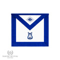 Musician Blue Lodge officer apron with blue border