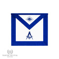 Junior Deacon Blue Lodge officer apron with blue border