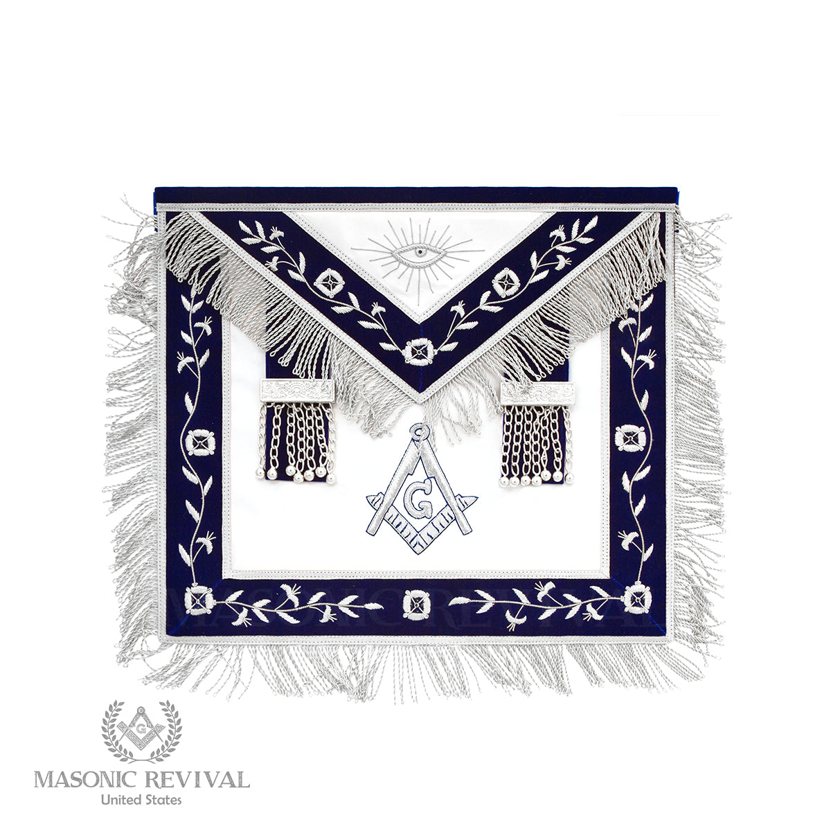 Master Mason Apron (El Plateado)