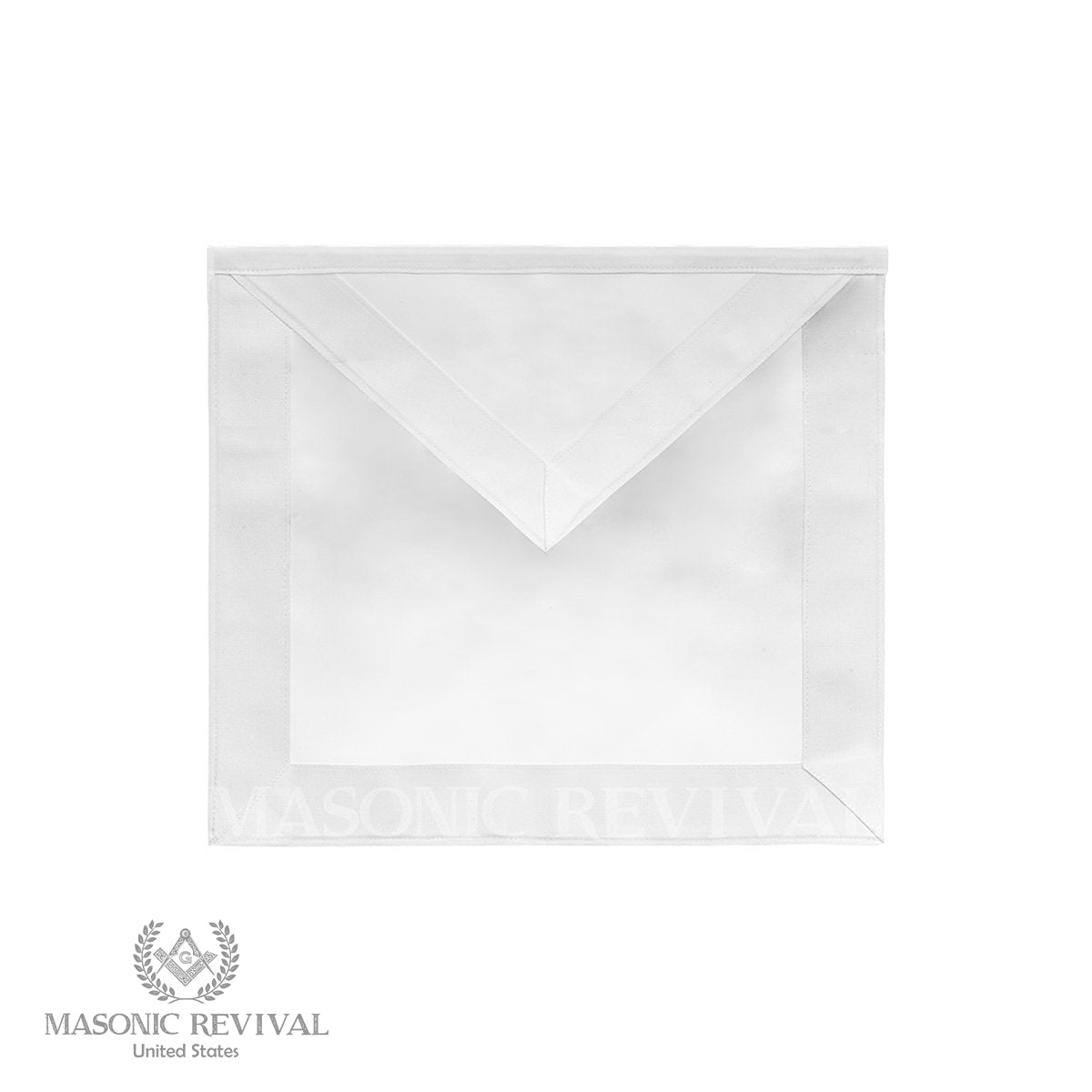 White Candidate Member Apron with Border Masonic apron with red border