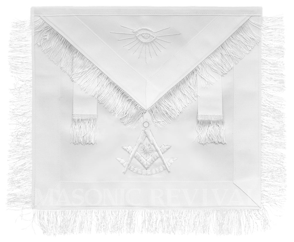 Bianco Past Master Apron (No Wreath) — Masonic Revival