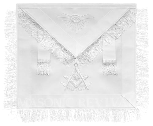 Bianco Past Master Apron (No Wreath) — Masonic Revival