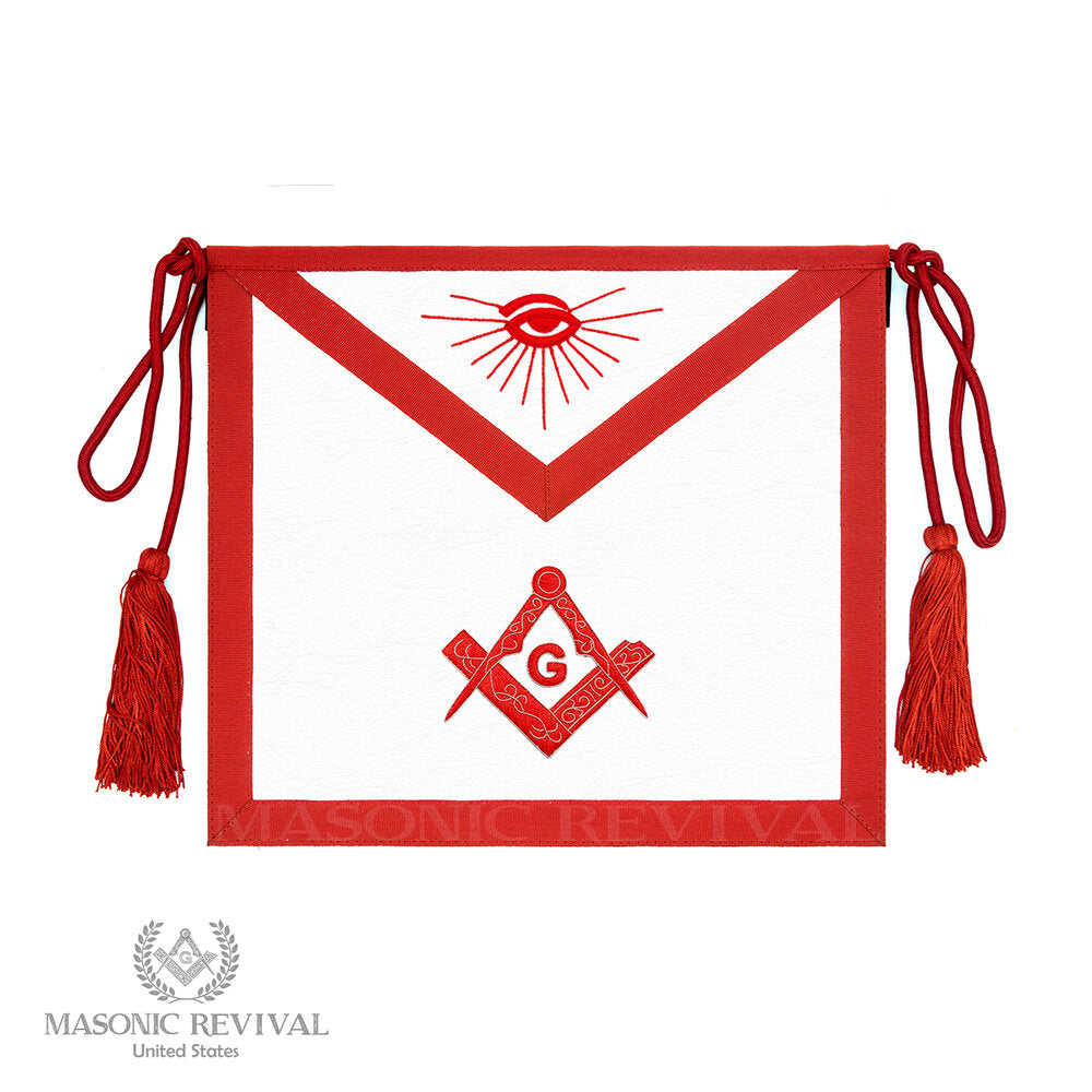 Master Mason Apron Masonic apron in red