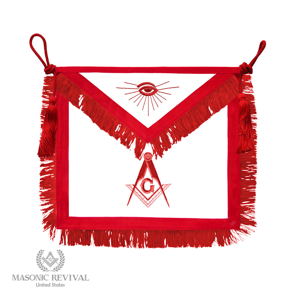 Master Mason Apron Masonic apron in red