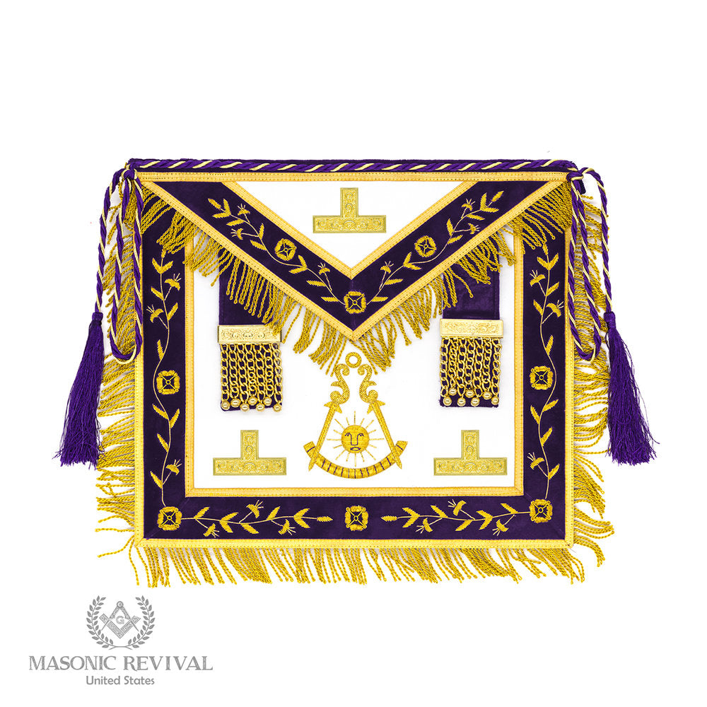Past Master Apron with purple border