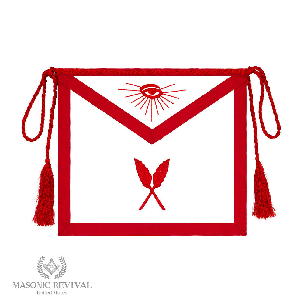 Secretary Apron Masonic apron in red