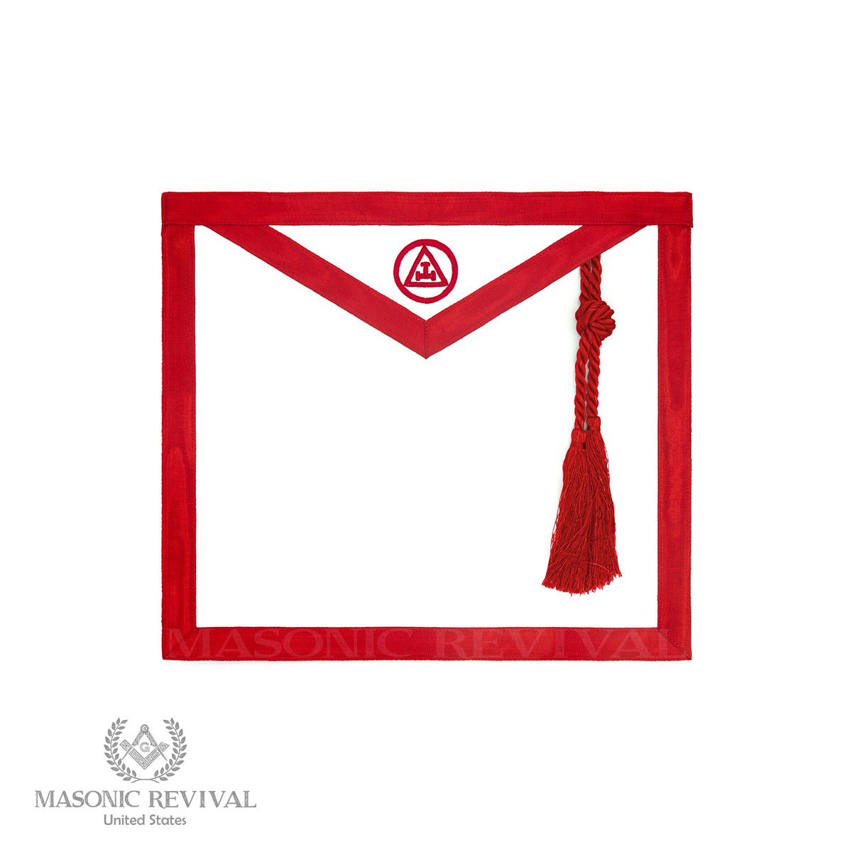 York Rite Chapter Officer Apron in red