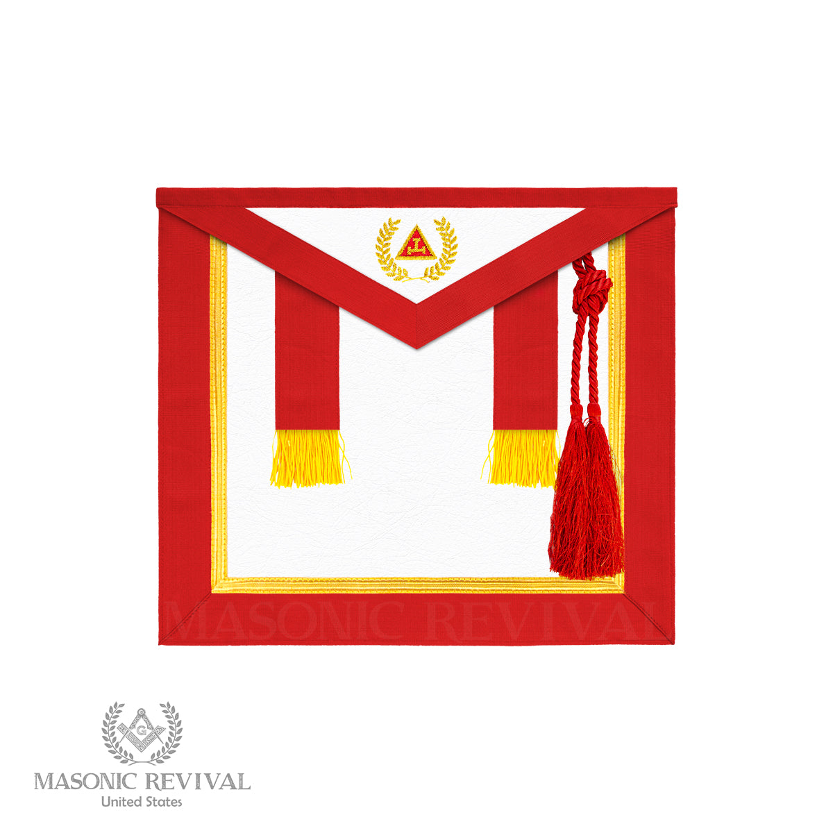 York Rite Grand Chapter Officer Apron in red
