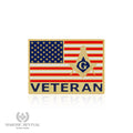 USA Flag Veteran (Gold) Lapel Pin