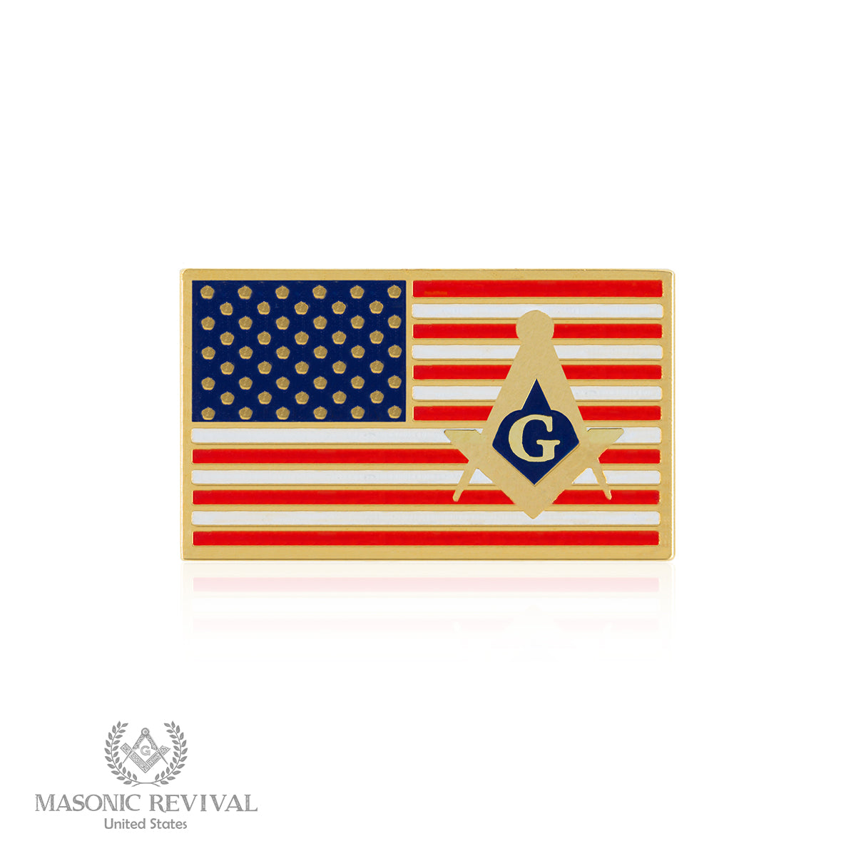 USA Flag (Gold) Lapel Pin Masonic lapel pin