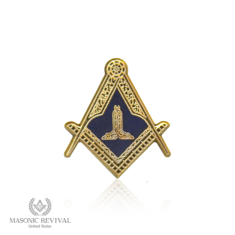 The Senior Warden S&C Lapel Pin (Gold) — Masonic Revival