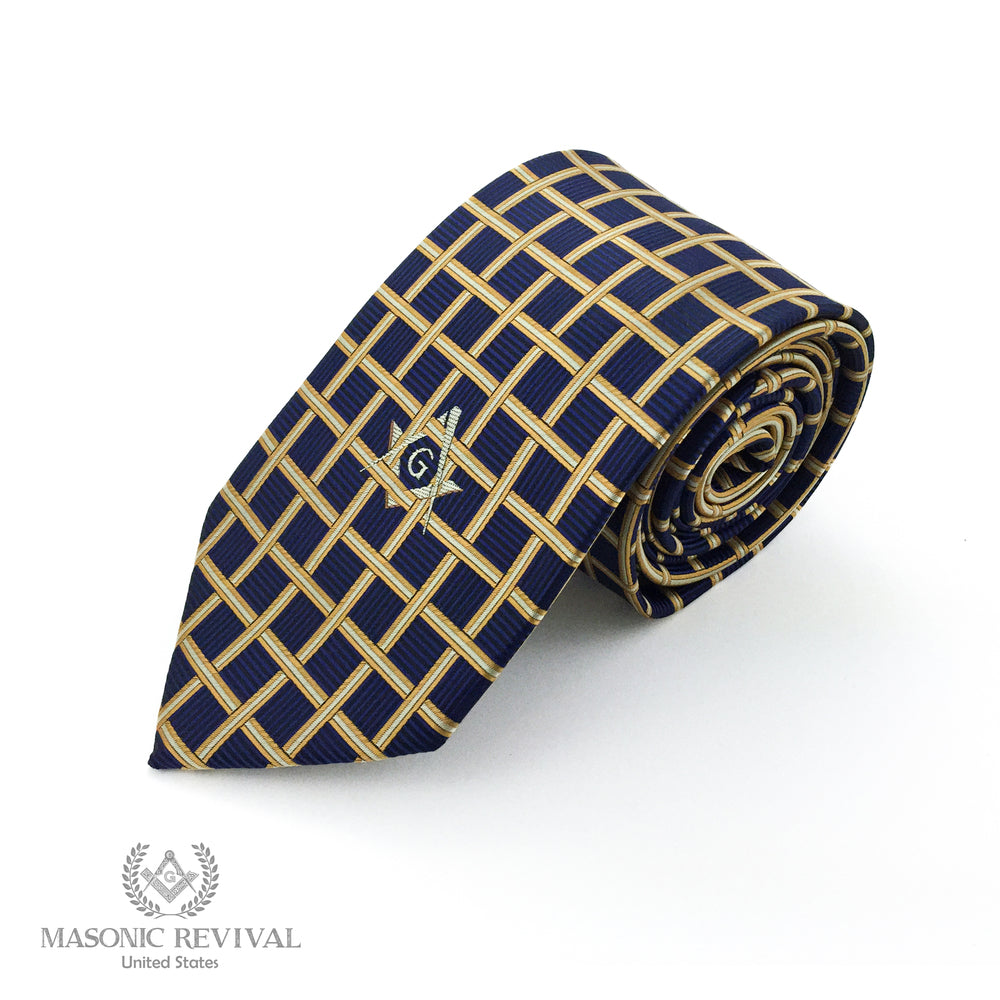 Lattice Necktie — handcrafted Masonic necktie by Masonic Revival