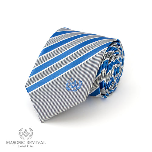 Blu Stripe Necktie — Masonic design by Masonic Revival