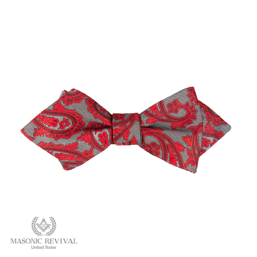 Gris Paisley Bow Tie (Diamond)