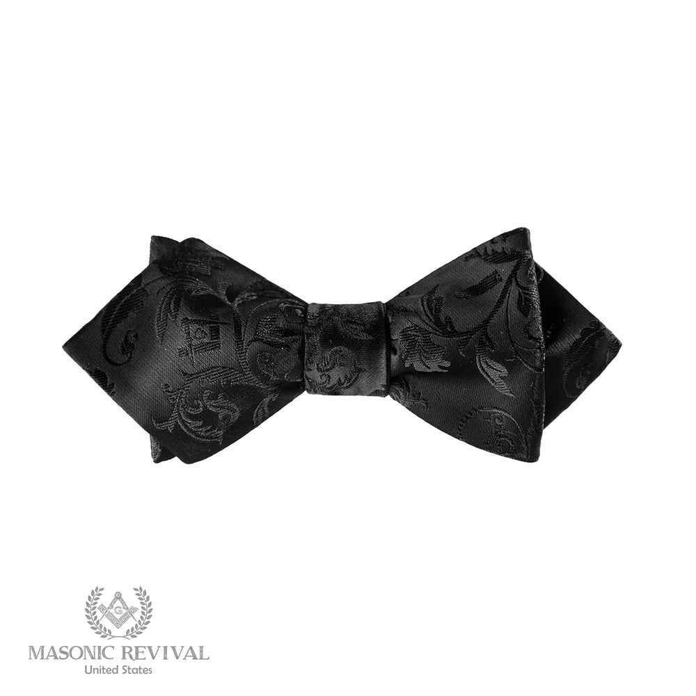 black Noche Bow Tie (Diamond) Masonic bow tie