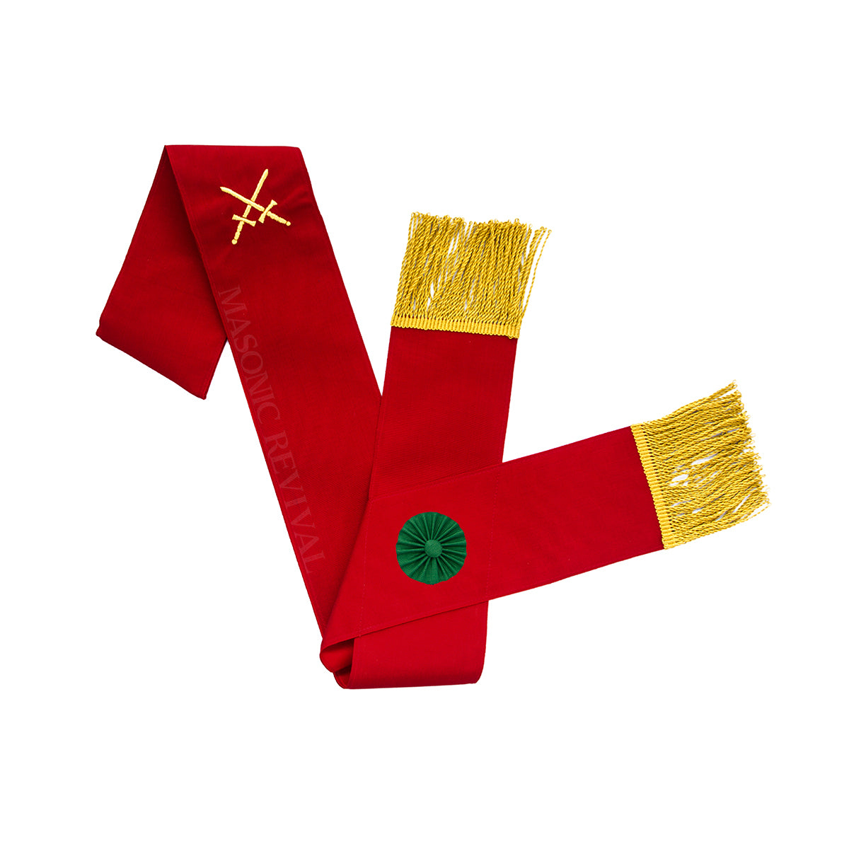 Knight Mason Apron & Sash — alternate view 3 — Masonic Revival