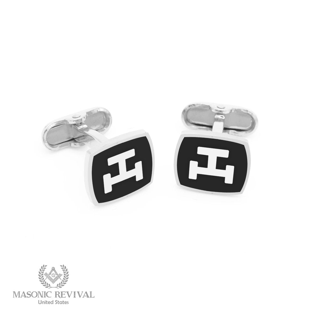 York Rite Royal Arch Cufflinks // Black Masonic cufflinks