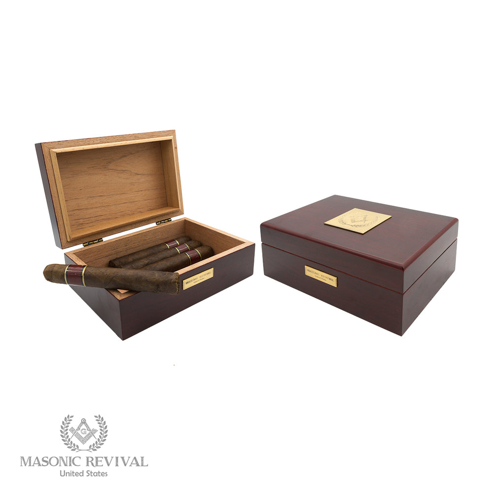 10 Cigar Masonic humidor