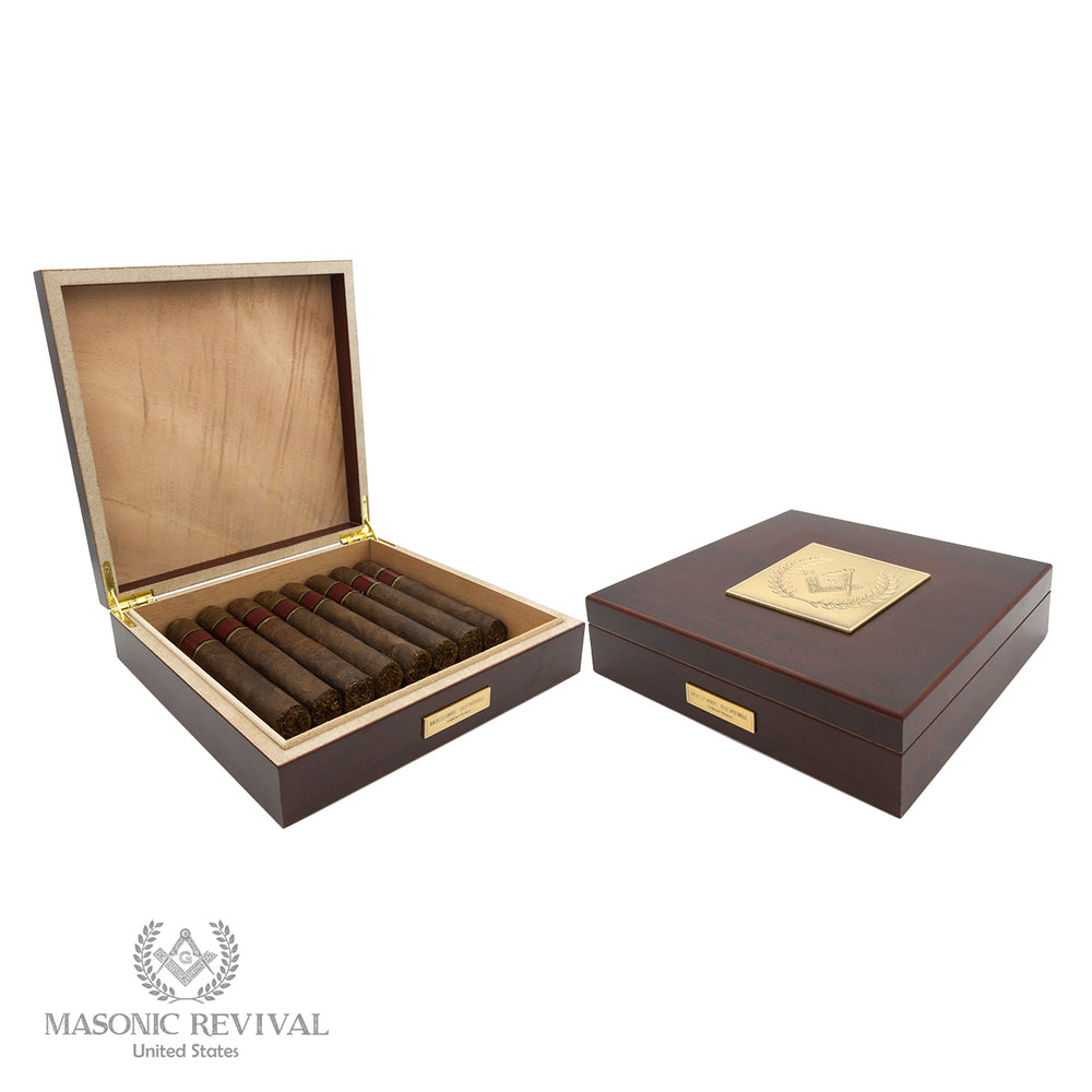 20 Cigar (Cherry) Masonic humidor