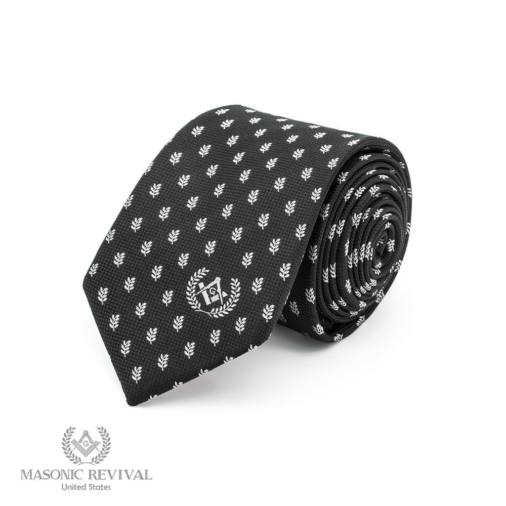 The Acacia Necktie — handcrafted Masonic necktie by Masonic Revival