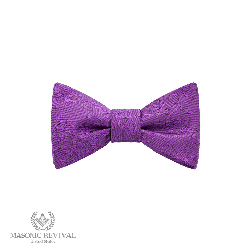 purple York Rite Noche Cryptica Bow Tie (Self-Tied)