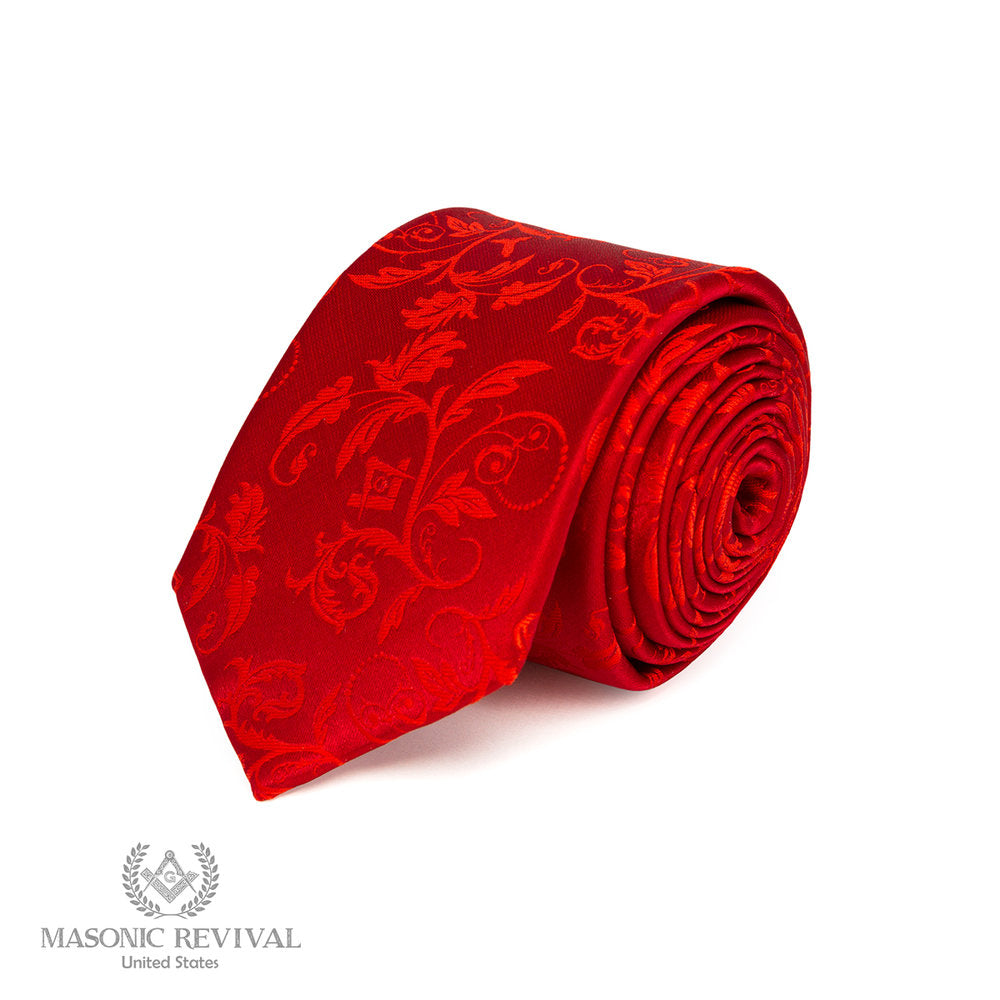 Noche Royal Necktie — Red, Solid by Masonic Revival