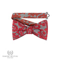Gris Paisley Bow Tie (Pre-Tied)