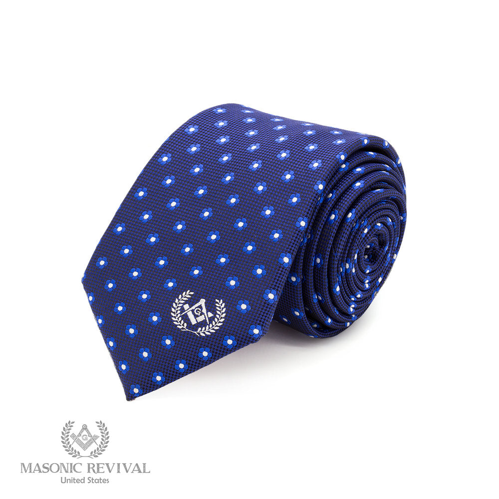 Forget Me Not Necktie (Blue) — Blue by Masonic Revival