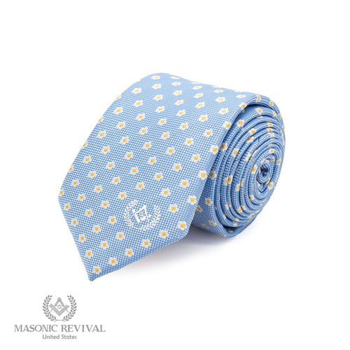 Forget Me Not Necktie (Light Blue) — Blue by Masonic Revival