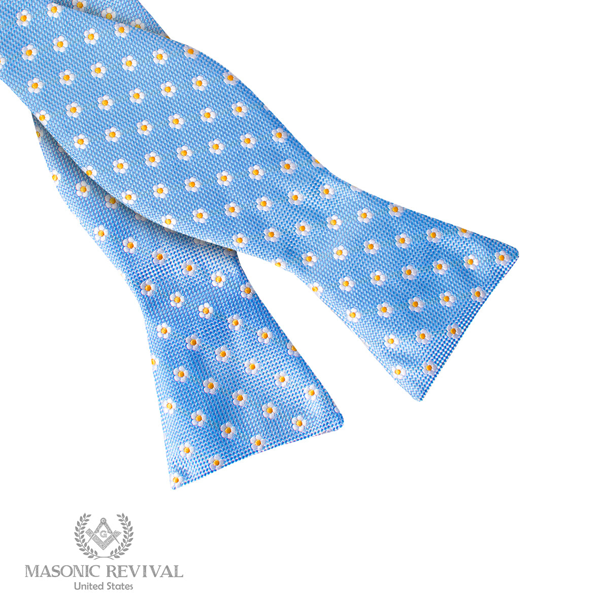 Forget Me Not Light Blue Bow Tie (Self-Tied)